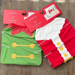 2- Wondershop Green and Red Pet Pajamas Set
